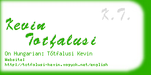 kevin totfalusi business card